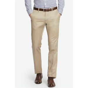 Bonobos Weekday Warrior Trousers Pants Straight Leg Wednesday Tan Sz 34 x 34